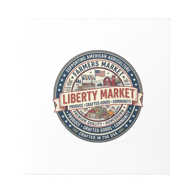 Bloc-note Marché des Patriotes de Liberty Market des Product (Devant)