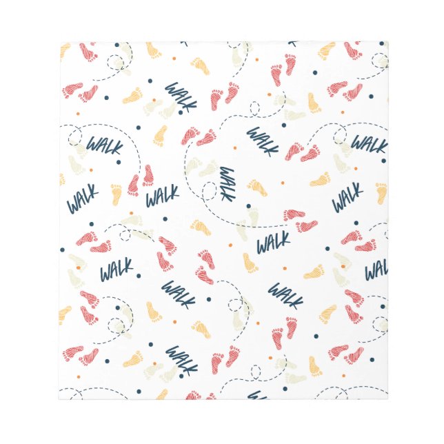 Bloc-note Marcher ensemble : Motif d'empreinte d'aventure (Devant)