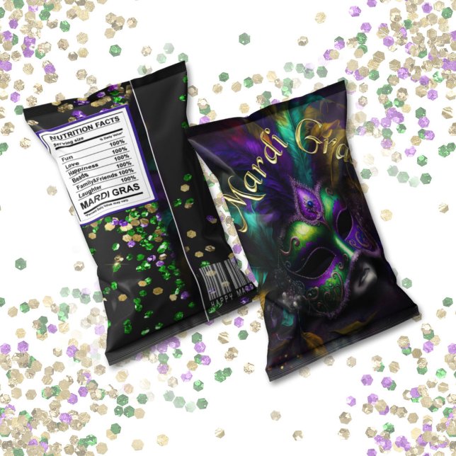 Bloc-note Mardi Gras Carnival Chip Bag Wrappers Fête Faveurs (Créateur téléchargé)