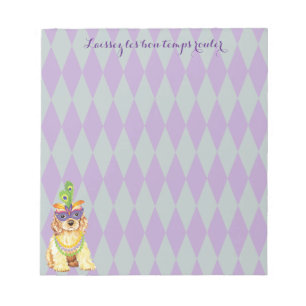 Bloc-note Mardi Gras Cocker Spaniel