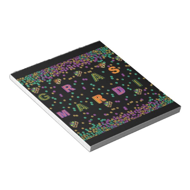 Bloc-note Mardi Gras Motif moderne (Incliné)