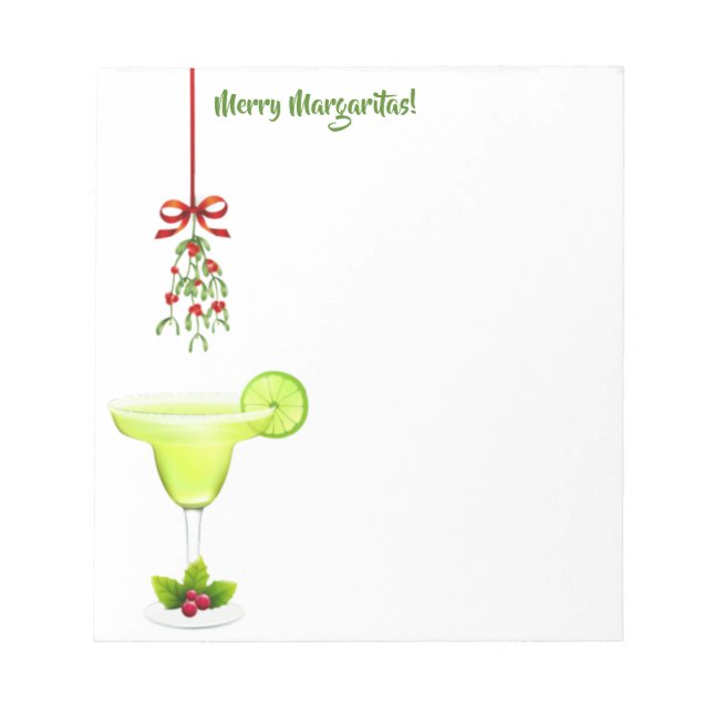 Bloc-note Margaritas et Mistletoe Noël (Devant)