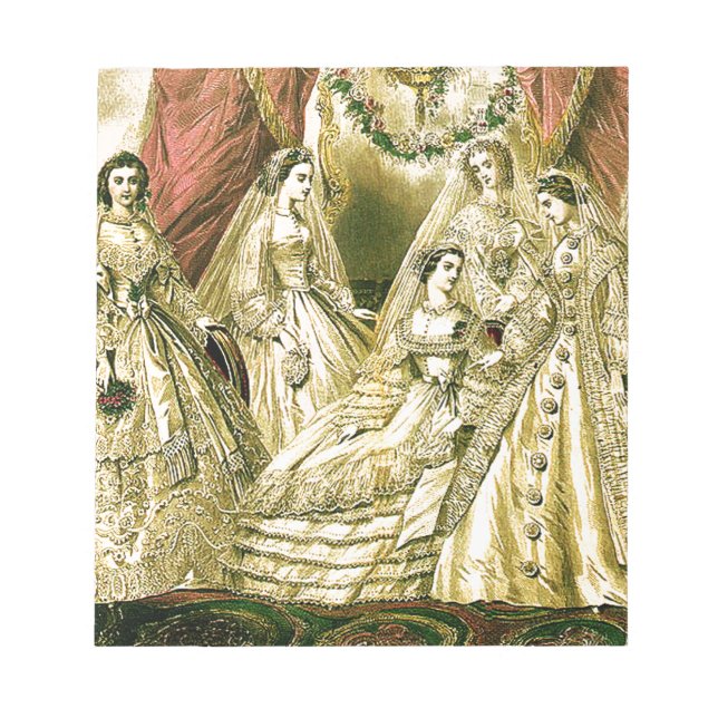 Bloc-note Mariage Antique de la Mariée (Devant)