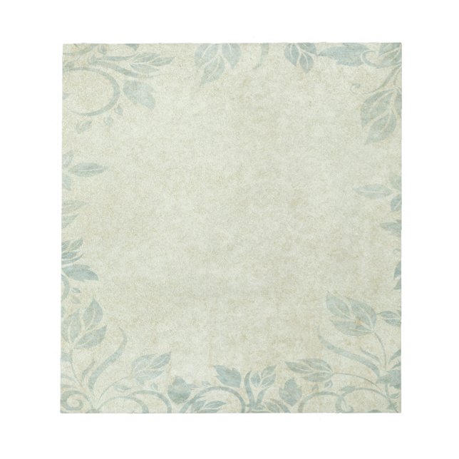 Bloc-note Mariage Floral Vintage bleu (Devant)