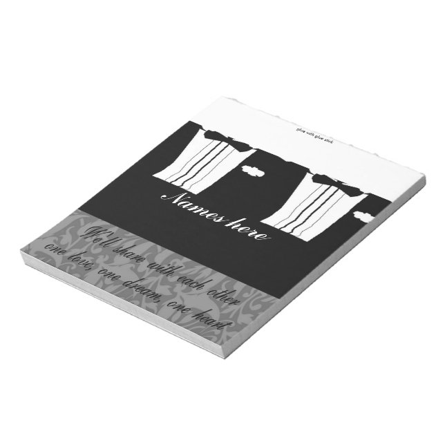 Bloc-note Mariage gay Tuxedo Candy Bar Wrapper Party Favoris (Tourné)