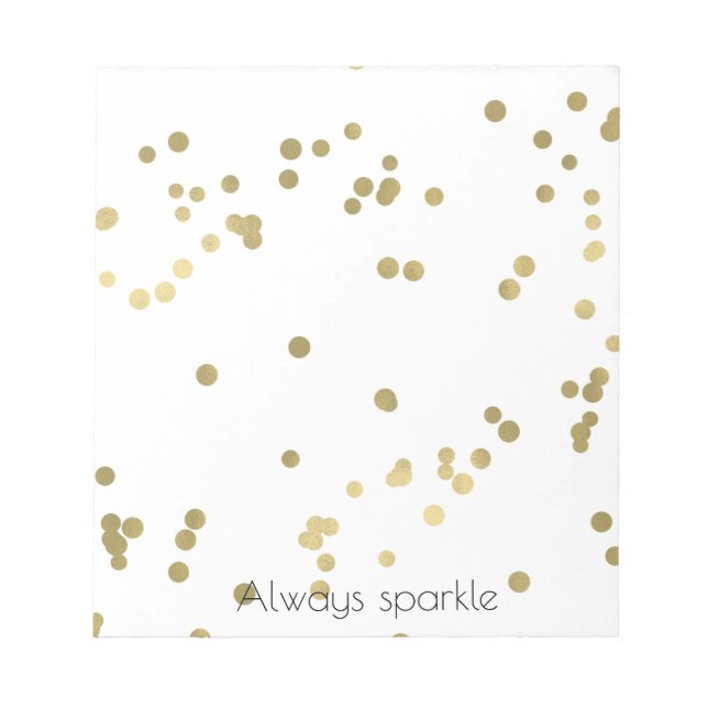 Bloc-note Mariage Sparkle Gold Confetti (Devant)