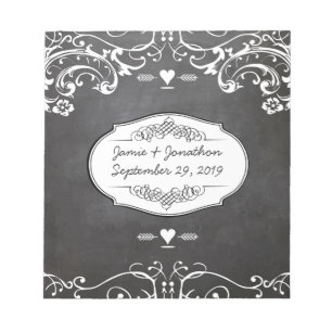 Bloc-note Mariages à la typographie sur tableau noir
