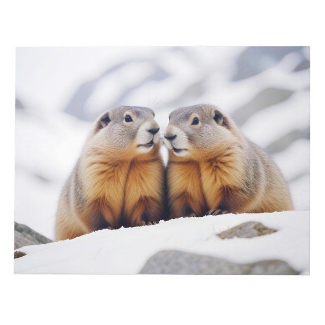 Bloc-note Marmot Animal Nature Wildlife Affection Caring (Devant)