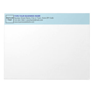 Bloc-note Marque commerciale bleu clair sur la tête du Bloc-