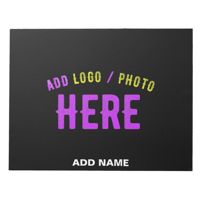 BLOC-NOTE MARQUE NOIRE PERSONNALISABLE VERIFIEE DE STYLE MOD (Devant)