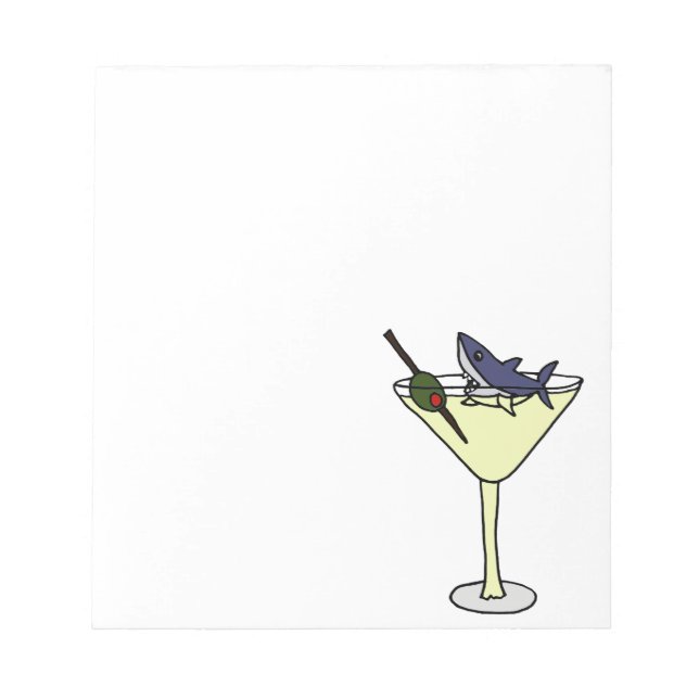 Bloc-note Martini Manger du requin Olive (Devant)