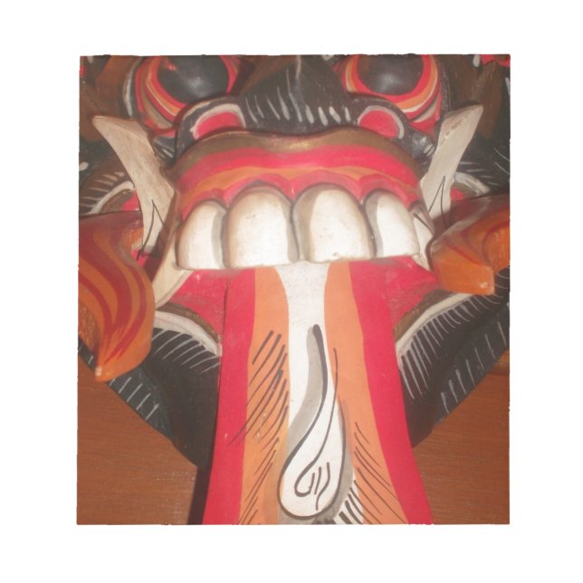 Bloc-note Masque d'Halloween pour langue bizarre (Devant)