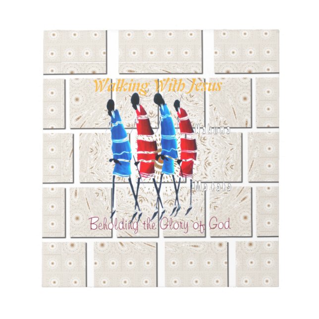 Bloc-note Massai Morans art chrétien Imprimer (Devant)