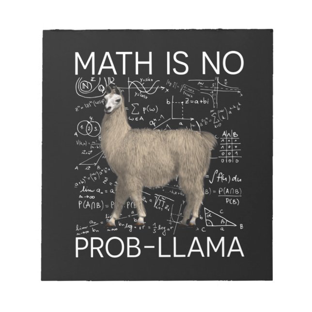 Bloc-note Math is No Prob-Llama - Professeur de Math Llama (Devant)