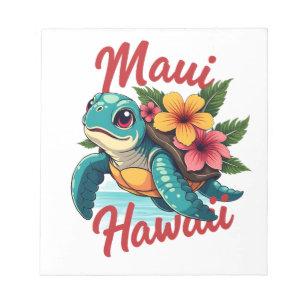 Bloc-note Maui Hawaii T Shirt Fille Femmes Enfants Tortue de