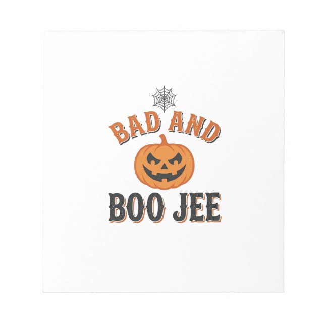Bloc-note Mauvais et Boo Jee Halloween Citrouille Graphique_ (Devant)