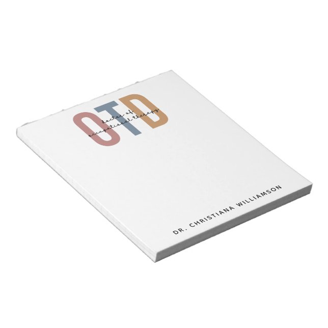 Bloc-note Médecin de l'ergothérapie sur mesure (Incliné)