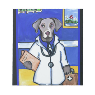 BLOC-NOTE MÉDECIN WEIMARANER