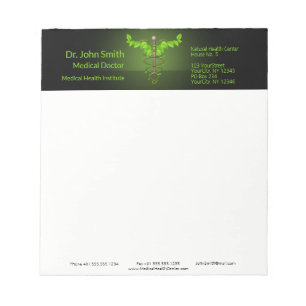 Bloc-note Médicale holistique alternatif Caduceus Feuilles v