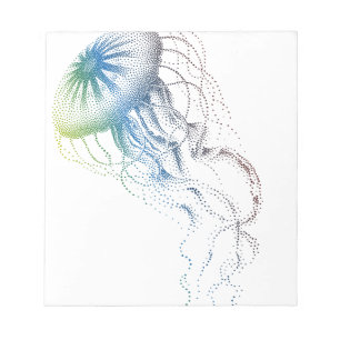 Bloc-note méduse colorée