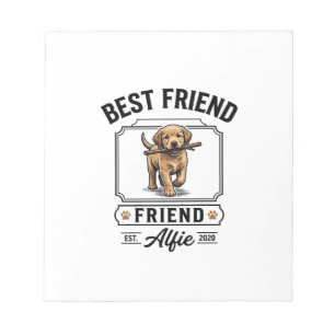 Bloc-note Meilleur ami Alfie Conception amateur de chien de
