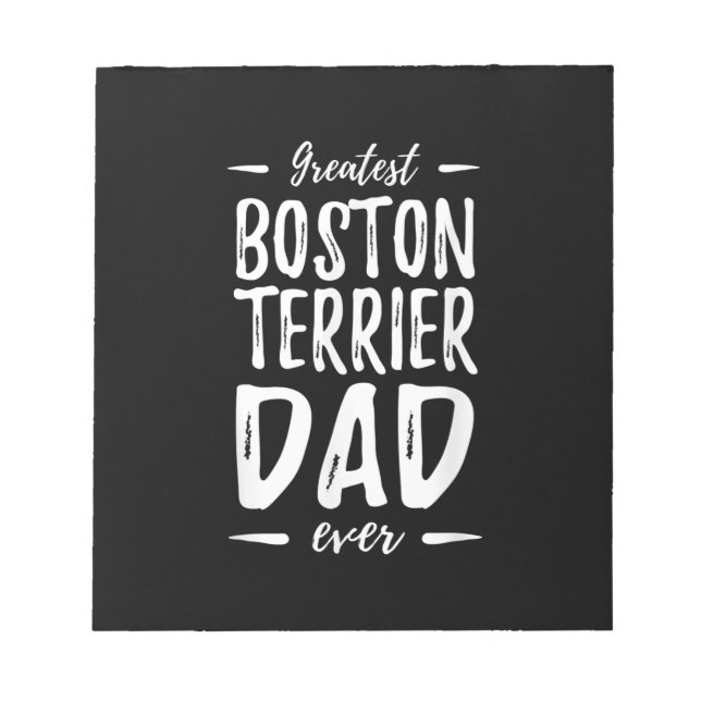Bloc-note Meilleur Boston Terrier Papa Funny Chien Papa Cade (Devant)