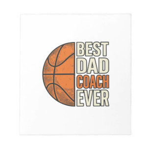Bloc-note Meilleur Coach Papa Ever Basket Vintage Vector Des