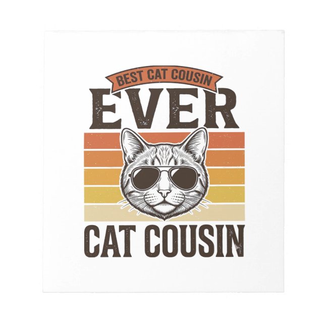 Bloc-note Meilleur Cousin Chat Ever Création de Chemise pour (Devant)