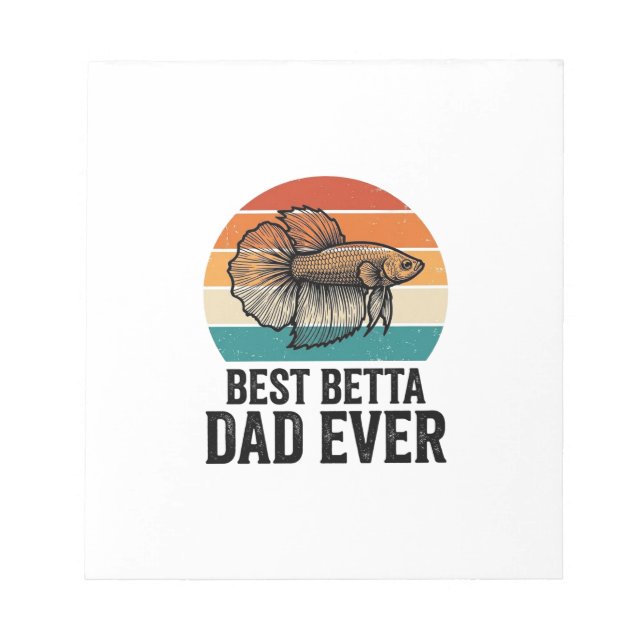 Bloc-note Meilleur Papa Betta Ever Création de Poisson Vinta (Devant)