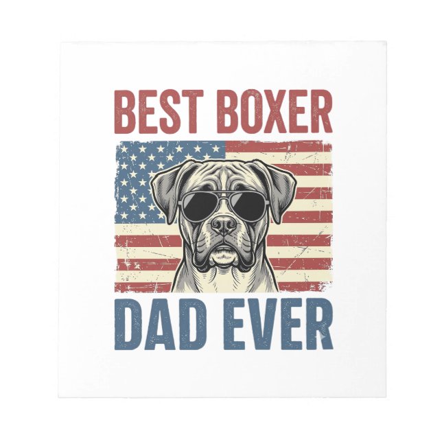Bloc-note Meilleur Papa Boxer Vintage Chien (Devant)