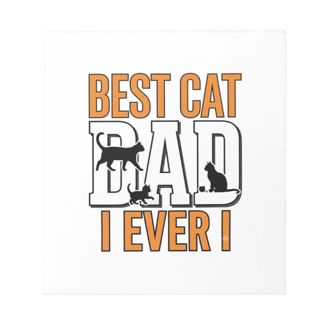Bloc-note Meilleur Papa Chat du Monde Design de Chemise Vint (Devant)