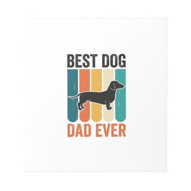Bloc-note Meilleur papa chien de tous les temps Design de t- (Devant)