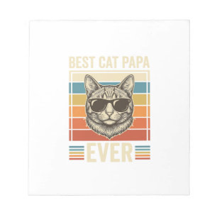 Bloc-note Meilleur Papa de Chat Vintage Conception de T-shir