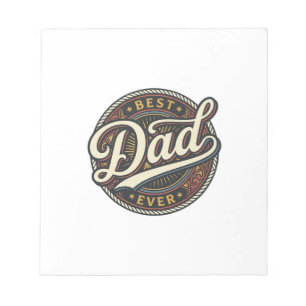 Bloc-note Meilleur Papa de Tous les Temps Badge Vintage T-Sh