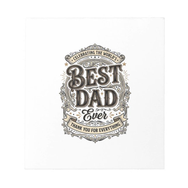 Bloc-note Meilleur Papa de Tous les Temps Design de T-Shirt  (Devant)