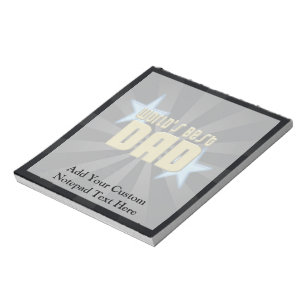 Bloc-note Meilleur papa du monde, étoiles bleues