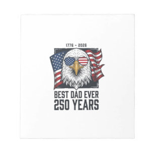 Bloc-note Meilleur Papa Ever 250 Ans Patriotique Aigle Papa