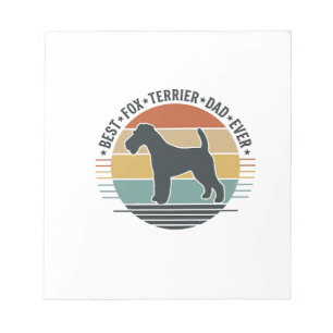 Bloc-note Meilleur Papa Fox Terrier Vintage T-Shirt Chien_1