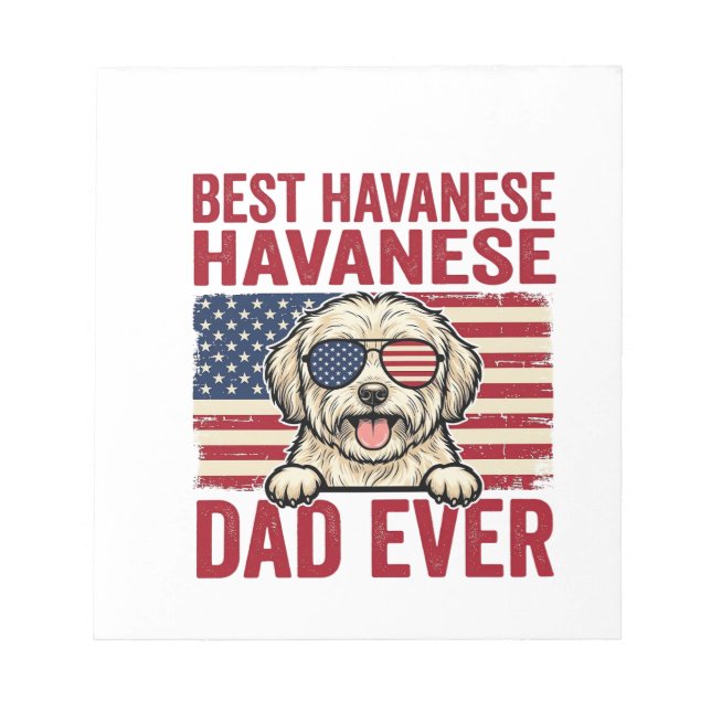 Bloc-note Meilleur papa Havanese de tous les temps, design d (Devant)