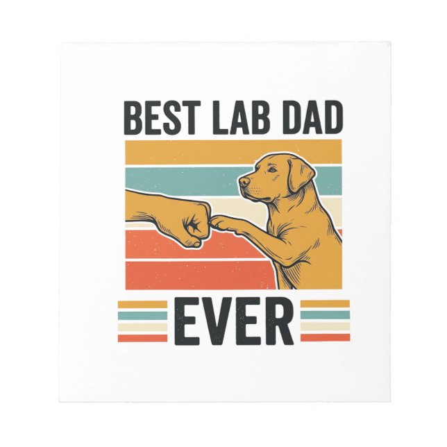 Bloc-note Meilleur Papa Lab Ever Conception de T-Shirt Vinta (Devant)