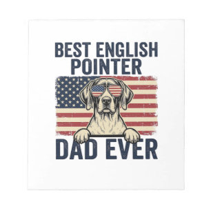 Bloc-note Meilleur Papa Pointer Anglais de tous les temps Ch