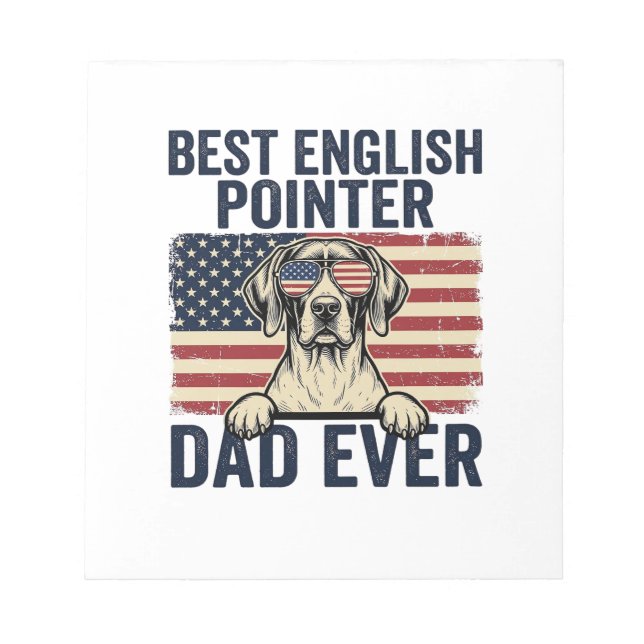Bloc-note Meilleur Papa Pointer Anglais de tous les temps Ch (Devant)