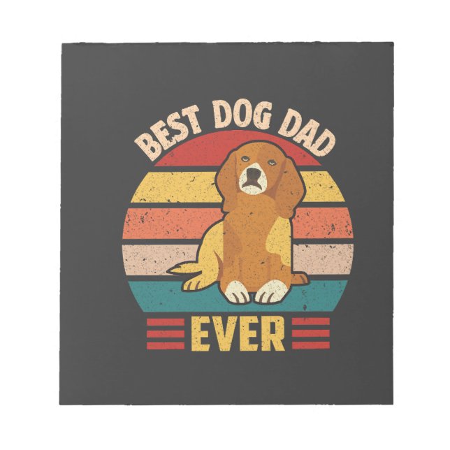 Bloc-note Meilleur papa pour chien de tous les temps  (Devant)