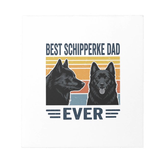 Bloc-note Meilleur papa Schipperke de tous les temps Design  (Devant)