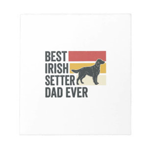 Bloc-note Meilleur papa Setter Irlandais Vintage Design pour