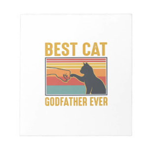 Bloc-note Meilleur Parrain de Chat Ever Vintage Chat Vector