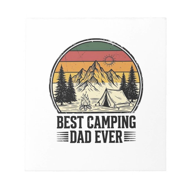 Bloc-note Meilleur père de camping jamais conception de chem (Devant)