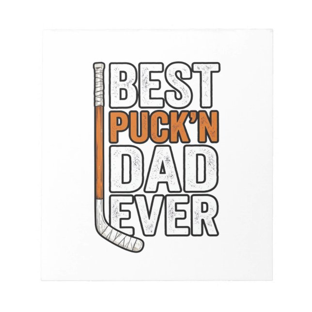 Bloc-note Meilleur Père de Hockey Puck'n Papa Conception Vec (Devant)