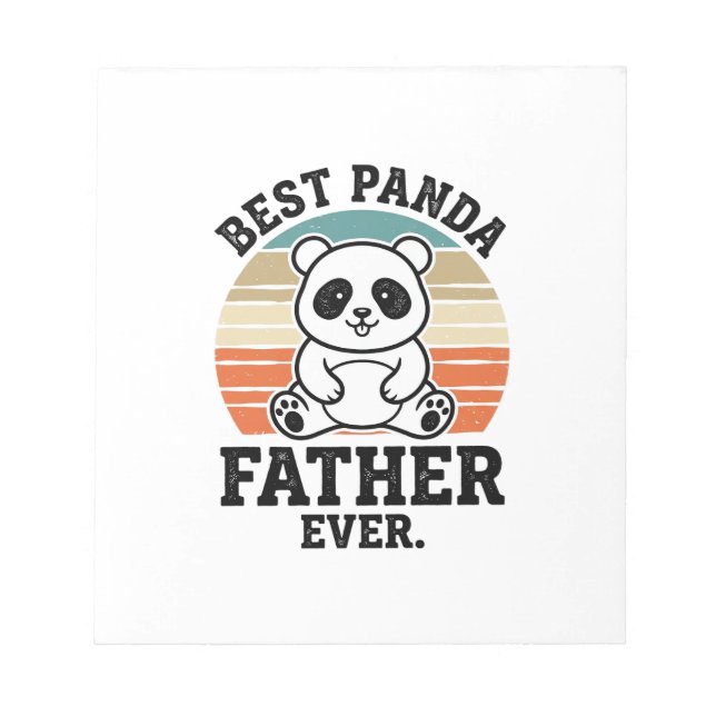 Bloc-note Meilleur père panda jamais conception de chemise v (Devant)