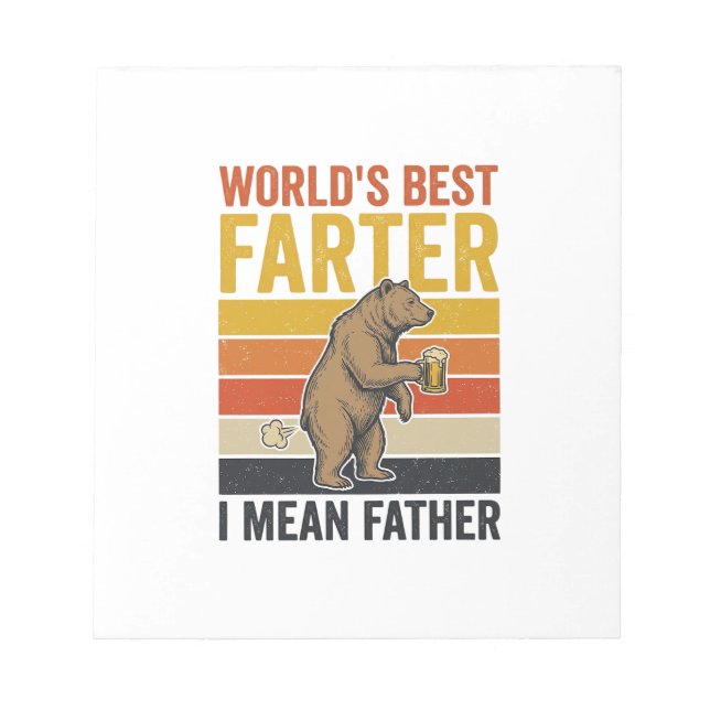 Bloc-note Meilleur Pétomane Drôle Papa Ours du Monde (Devant)